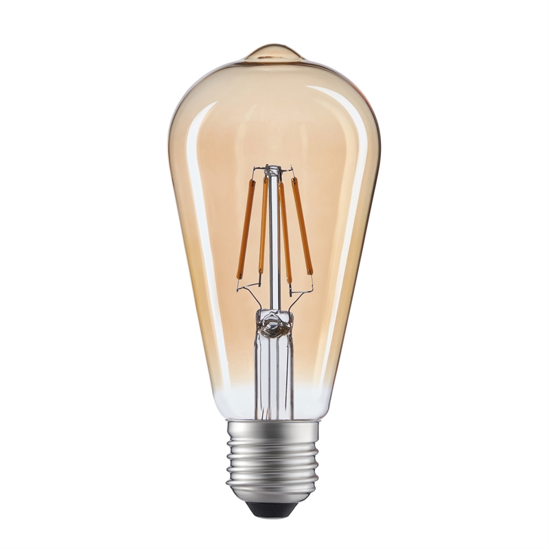CWI Lighting 4W ST19 2700K Glass LED Bulb in Amber (Set of 10)