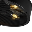 CWI Lighting Tigris 3 Light Drum Shade Metal Flush Mount in Black