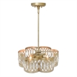 CWI Lighting 6 Light Metal Chandelier in Champagne Gold