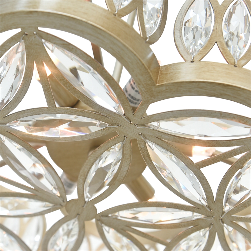 CWI Lighting 6 Light Metal Chandelier in Champagne Gold