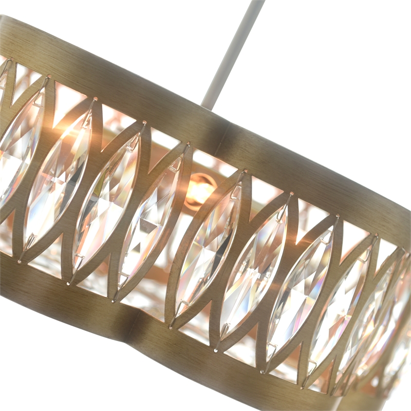CWI Lighting 6 Light Metal Chandelier in Champagne Gold