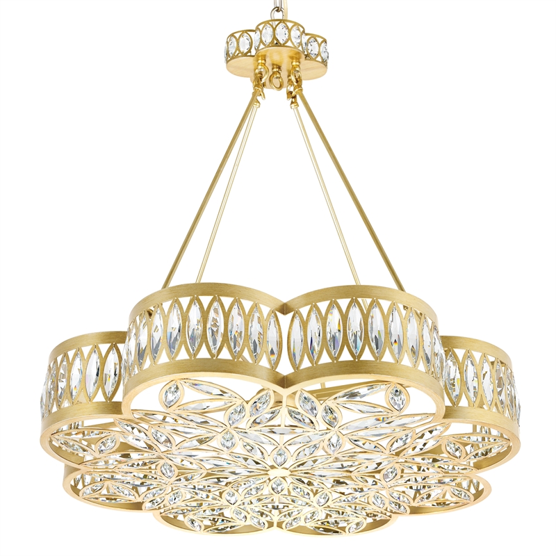 CWI Lighting 8 Light Metal Chandelier in Champagne Gold