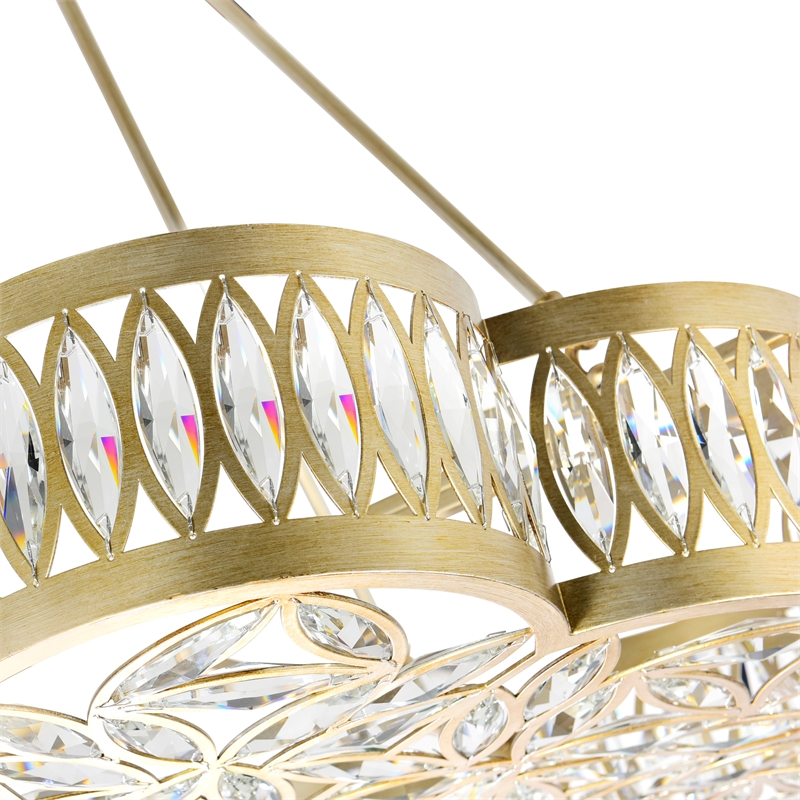 CWI Lighting 8 Light Metal Chandelier in Champagne Gold