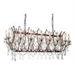 CWI Lighting Phraya 24 Light Up Contemporary Metal Chandelier in Light Brown