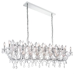 CWI Lighting Aleka 24 Light Traditional Metal Candle Chandelier in Chrome