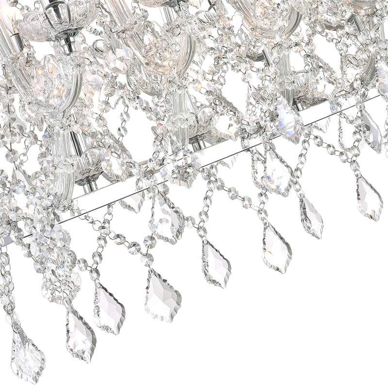 CWI Lighting Aleka 24 Light Traditional Metal Candle Chandelier in Chrome