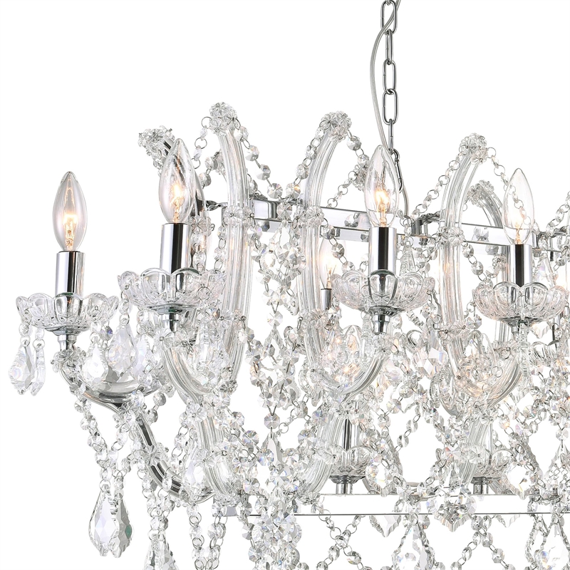 CWI Lighting Aleka 24 Light Traditional Metal Candle Chandelier in Chrome