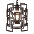 CWI Lighting Litani 1 Light Down Contemporary Metal Chandelier in Brown