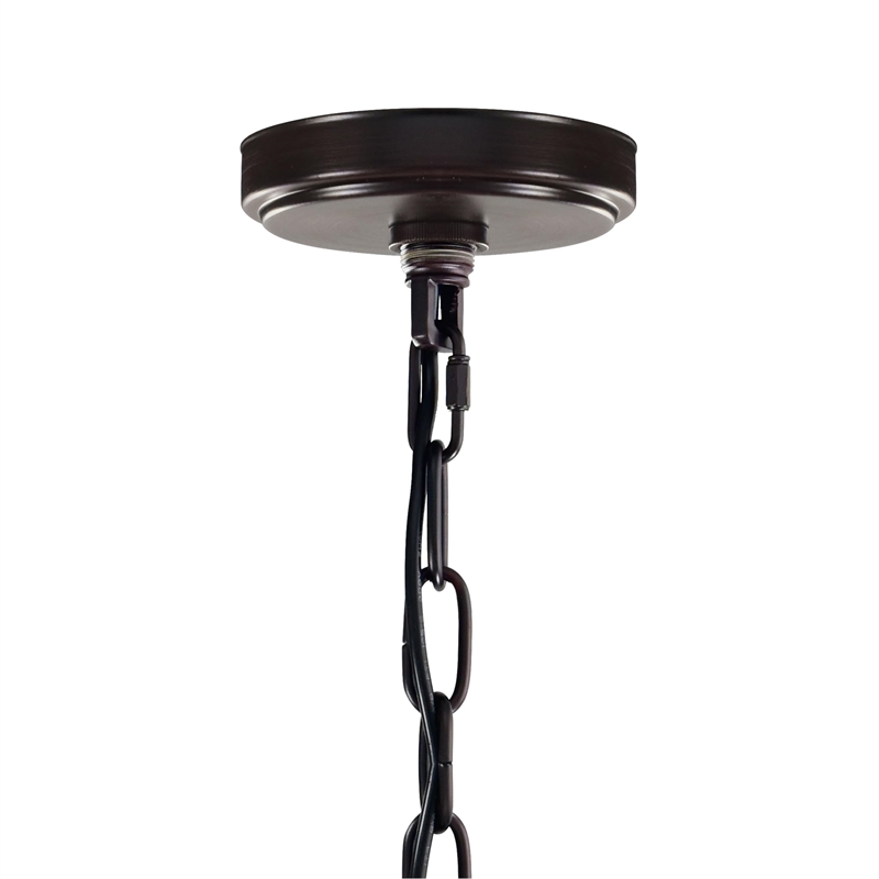 CWI Lighting Litani 1 Light Down Contemporary Metal Chandelier in Brown