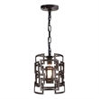CWI Lighting Litani 1 Light Down Contemporary Metal Chandelier in Brown
