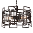 CWI Lighting Litani 3 Light Down Contemporary Metal Chandelier in Brown