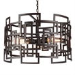 CWI Lighting Litani 3 Light Down Contemporary Metal Chandelier in Brown