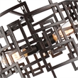 CWI Lighting Litani 3 Light Down Contemporary Metal Chandelier in Brown