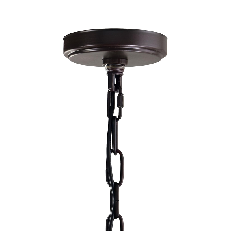 CWI Lighting Litani 3 Light Down Contemporary Metal Chandelier in Brown