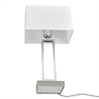 CWI Lighting Torren 1 Light Contemporary Metal Table Lamp in Satin Nickel