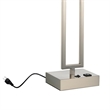 CWI Lighting Torren 1 Light Contemporary Metal Table Lamp in Satin Nickel
