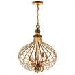 CWI Lighting Altair 6 Light Traditional Metal Chandelier in Antique Bronze