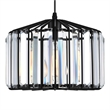 CWI Lighting Alethia 1 Light Drum Shade Contemporary Metal Pendant in Black