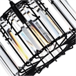 CWI Lighting Alethia 1 Light Drum Shade Contemporary Metal Pendant in Black