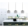 CWI Lighting Alethia 1 Light Drum Shade Contemporary Metal Pendant in Black