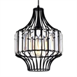 CWI Lighting Alethia 1 Light Down Contemporary Metal Pendant in Black