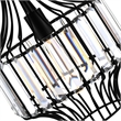 CWI Lighting Alethia 1 Light Down Contemporary Metal Pendant in Black
