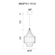 CWI Lighting Alethia 1 Light Down Contemporary Metal Pendant in Black