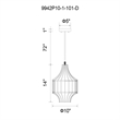 CWI Lighting Alethia 1 Light Down Contemporary Metal Pendant in Black