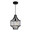 CWI Lighting Alethia 1 Light Down Contemporary Metal Pendant in Black