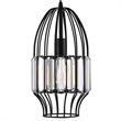 CWI Lighting Alethia 1 Light Down Contemporary Metal Mini Pendant in Black
