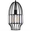 CWI Lighting Alethia 1 Light Down Contemporary Metal Mini Pendant in Black
