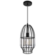 CWI Lighting Alethia 1 Light Down Contemporary Metal Mini Pendant in Black