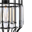 CWI Lighting Alethia 1 Light Down Contemporary Metal Mini Pendant in Black