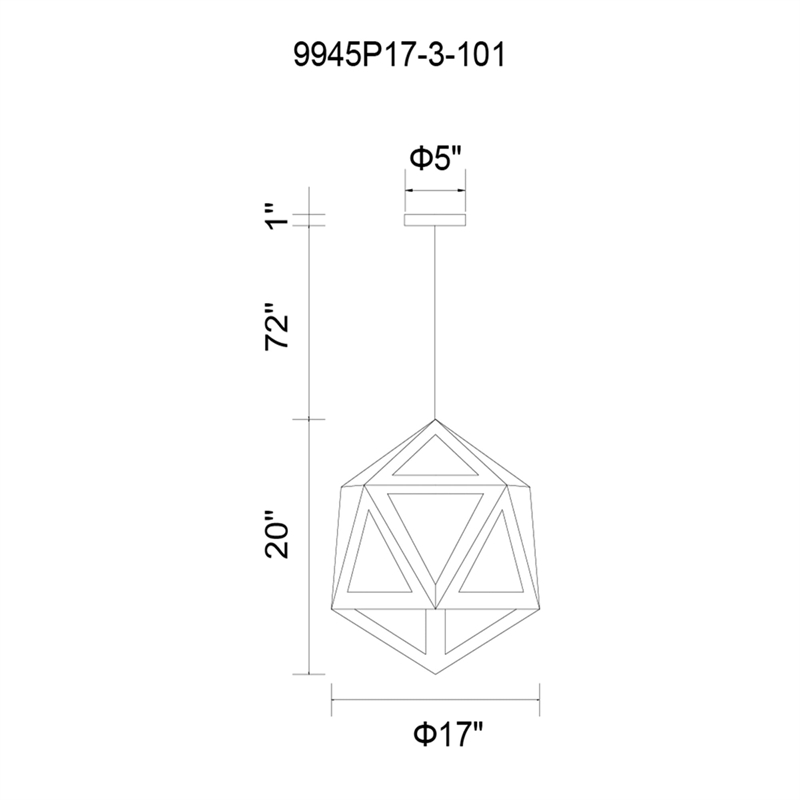 CWI Lighting Lante 3 Light Farmhouse Metal Pendant in Black/Wood