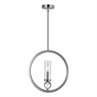 CWI Lighting Elton 1 Light Transitional Metal Pendant in Satin Nickel