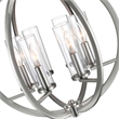 CWI Lighting Elton 6 Light Transitional Metal Chandelier in Satin Nickel