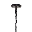 CWI Lighting Parsh 3 Light Drum Shade Farmhouse Metal Chandelier in Pewter