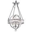 CWI Lighting Arkansas 3 Light Traditional Metal Mini Chandelier in Chrome