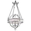 CWI Lighting Arkansas 3 Light Traditional Metal Mini Chandelier in Chrome