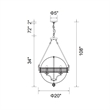 CWI Lighting Arkansas 4 Light Traditional Metal Chandelier in Black