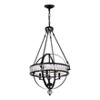 CWI Lighting Arkansas 4 Light Traditional Metal Chandelier in Black