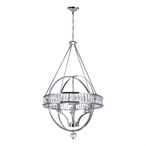 CWI Lighting Arkansas 6 Light Traditional Metal Chandelier in Chrome