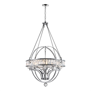 CWI Lighting Arkansas 12 Light Traditional Metal Chandelier in Chrome