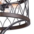 CWI Lighting Amazon 5 Light Drum Shade Metal Chandelier in Black