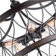 CWI Lighting Amazon 5 Light Drum Shade Metal Chandelier in Black