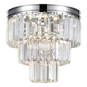 CWI Lighting Weiss 8 Light Transitional Metal Flush Mount in Chrome