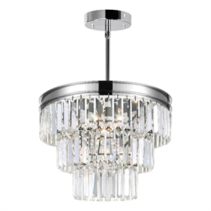 CWI Lighting Weiss 5 Light Down Transitional Metal Chandelier in Chrome