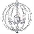 CWI Lighting Esia 4 Light Traditional Metal Chandelier in Chrome