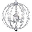CWI Lighting Esia 4 Light Traditional Metal Chandelier in Chrome