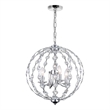 CWI Lighting Esia 4 Light Traditional Metal Chandelier in Chrome
